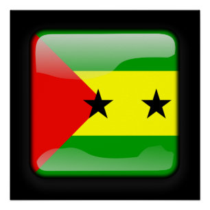 Flagge von São Tomé und Príncipe Poster