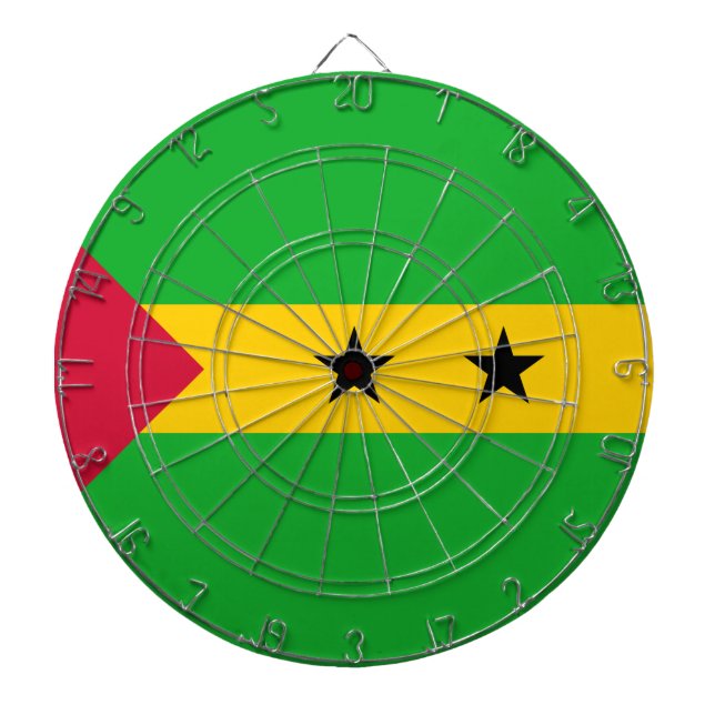 Flagge von São Tomé und Príncipe (São Tomé und Prí Dartscheibe (vorne)