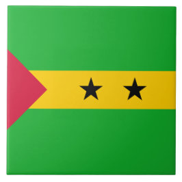 Flagge von São Tomé und Príncipe (São Tomé und Prí Fliese
