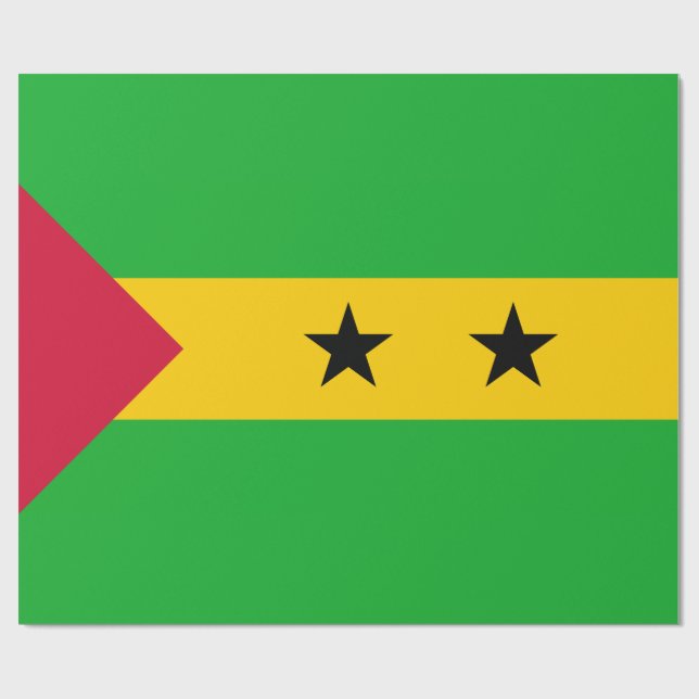 Flagge von São Tomé und Príncipe (São Tomé und Prí Geschenkpapier (Flach)