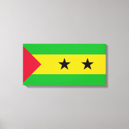 Flagge von São Tomé und Príncipe (São Tomé und Prí Leinwanddruck