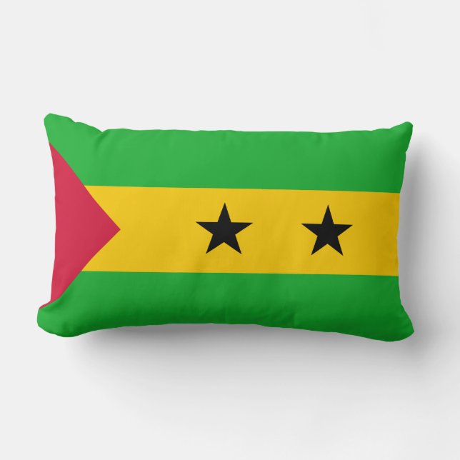 Flagge von São Tomé und Príncipe (São Tomé und Prí Lendenkissen (Vorderseite)