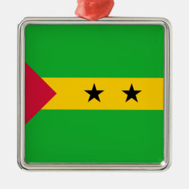 Flagge von São Tomé und Príncipe (São Tomé und Prí Ornament Aus Metall