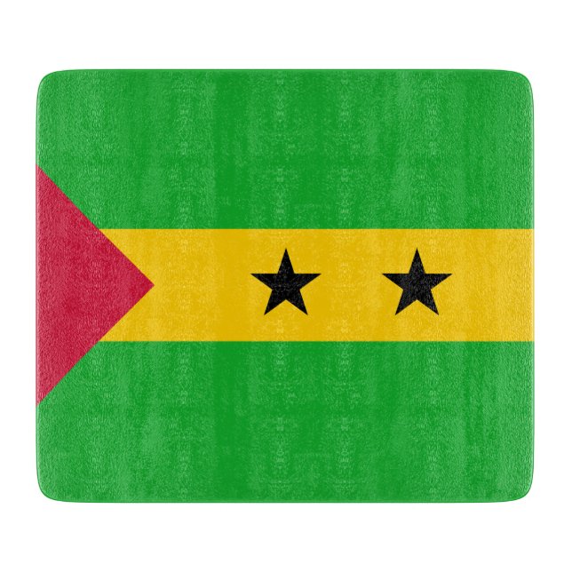 Flagge von São Tomé und Príncipe (São Tomé und Prí Schneidebrett (Vorderseite)