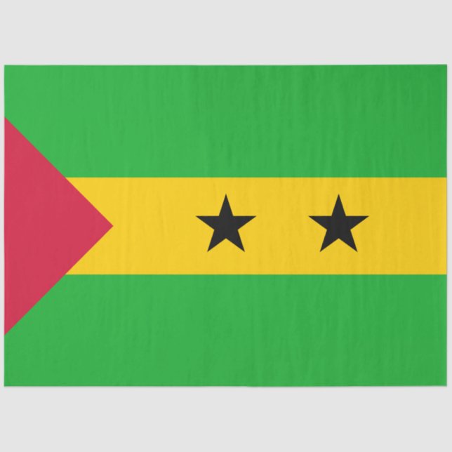 Flagge von São Tomé und Príncipe (São Tomé und Prí Seidenpapier (Vorderseite)
