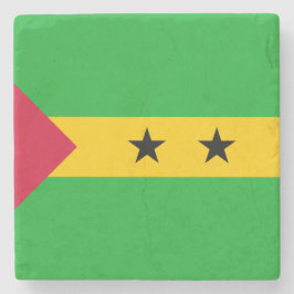 Flagge von São Tomé und Príncipe (São Tomé und Prí Steinuntersetzer