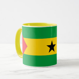 Flagge von São Tomé und Príncipe Tasse