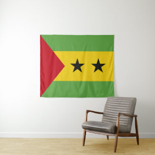 Flagge von São Tomé und Principe Wandteppich