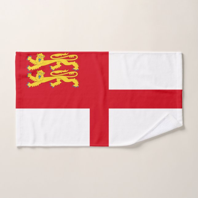 Flagge von Sark Badhandtuch Set (Handtuch)