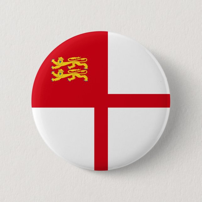 Flagge von Sark Button (Vorderseite)