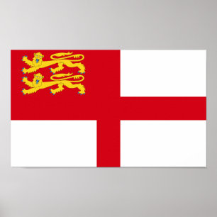 Flagge von Sark Poster