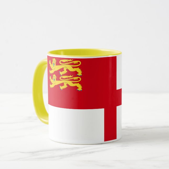 Flagge von Sark Tasse (Vorderseite Links)