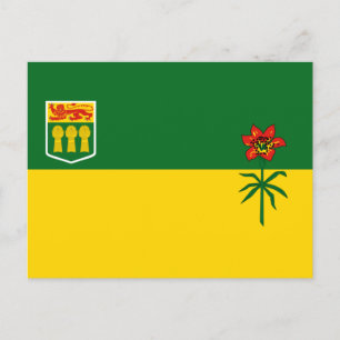 Flagge von Saskatchewan Postkarte