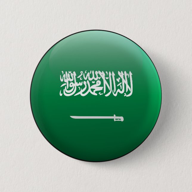 Flagge von Saudi-Arabien Button (Vorderseite)
