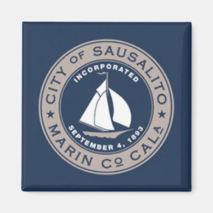 Flagge von Sausalito, Kalifornien Magnet