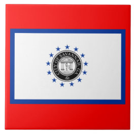 Flagge von Savannah (Georgien) Fliese