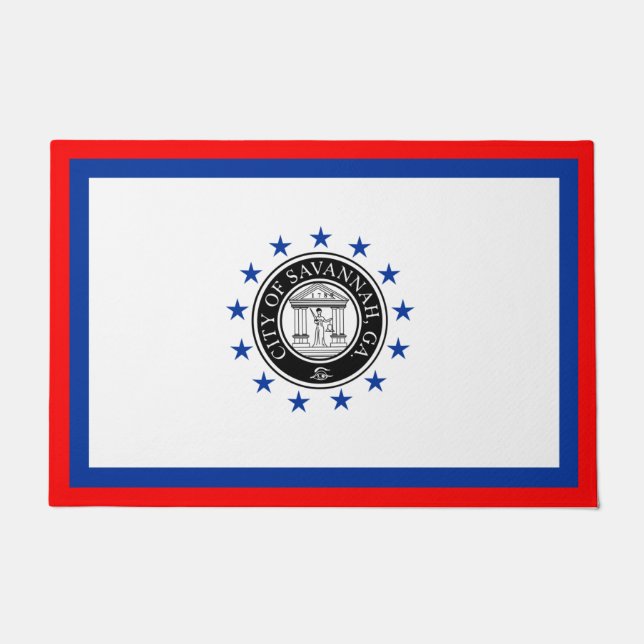 Flagge von Savannah (Georgien) Fußmatte (Vorderseite)
