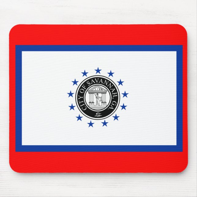 Flagge von Savannah (Georgien) Mousepad (Vorne)