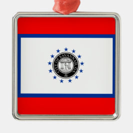 Flagge von Savannah (Georgien) Ornament Aus Metall