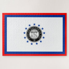 Flagge von Savannah (Georgien) Puzzle