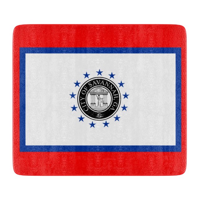 Flagge von Savannah (Georgien) Schneidebrett (Vorderseite)