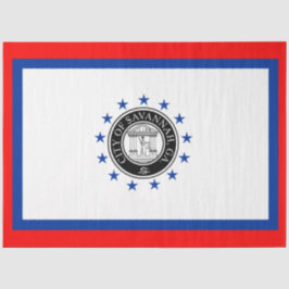 Flagge von Savannah (Georgien) Seidenpapier