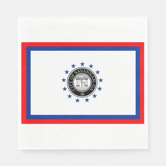 Flagge von Savannah (Georgien) Serviette (Vorderseite)