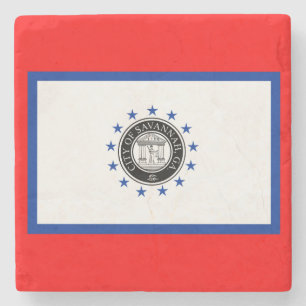 Flagge von Savannah (Georgien) Steinuntersetzer