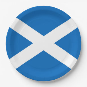 Flagge von Schottland oder von Saltire Pappteller