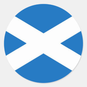 Flagge von Schottland oder von Saltire Runder Aufkleber