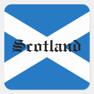 Flagge von Schottland Quadratischer Aufkleber