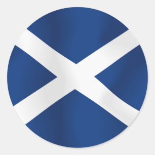 Flagge von Schottland Runder Aufkleber