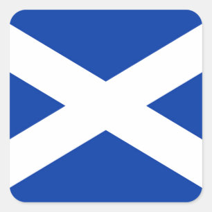 Flagge von Schottland Salreifen - Hochwertiges Ima Quadratischer Aufkleber