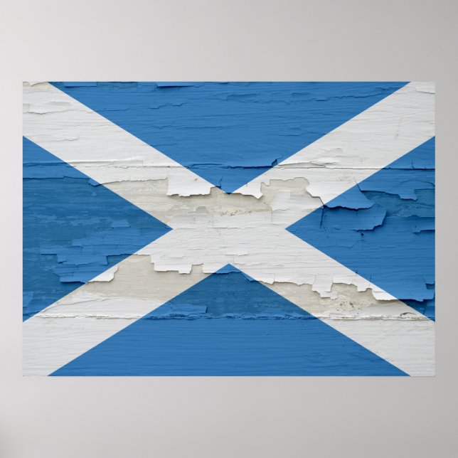 Flagge von Schottland Wettered Poster (Vorne)