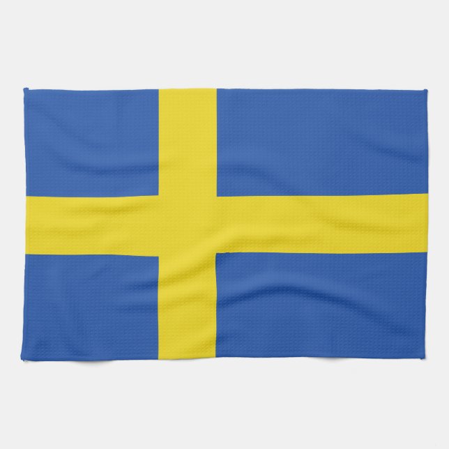 Flagge von Schweden Geschirrtuch (Horizontal)