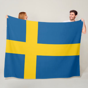 Flagge von Schweden groß Fleecedecke