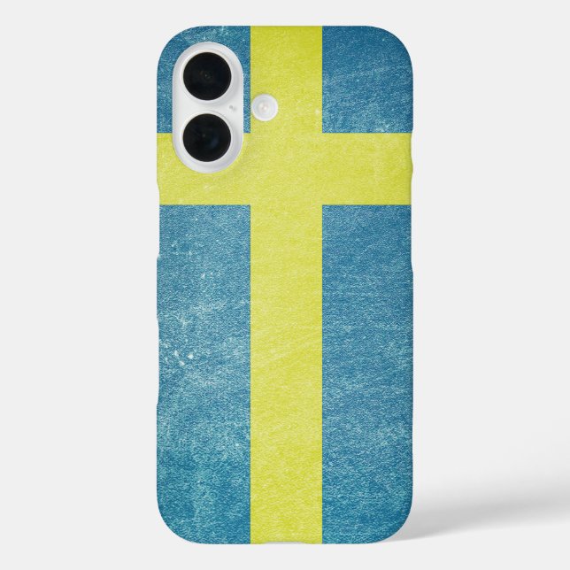 Flagge von Schweden Grunge Case-Mate iPhone Hülle (Rückseite)