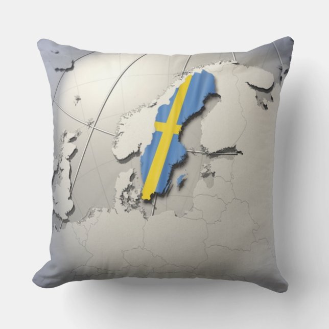 Flagge von Schweden Kissen (Vorderseite)