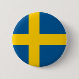 Flagge von Schweden-Knopf Button