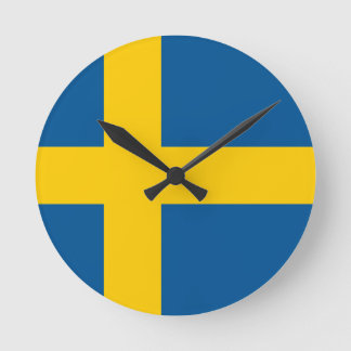 Flagge von Schweden-Uhr Runde Wanduhr