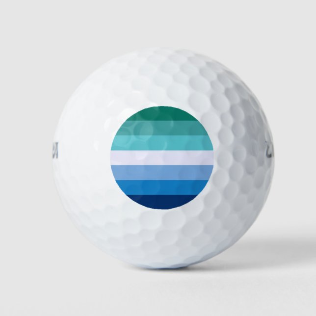 Flagge von Schwulen (LGBT-Symbol) (Gay Pride) (MLM Golfball (Vorderseite)
