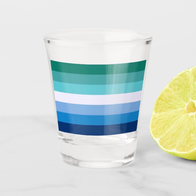 Flagge von Schwulen (LGBT-Symbol) (Gay Pride) (MLM Schnapsglas (Vorderseite)