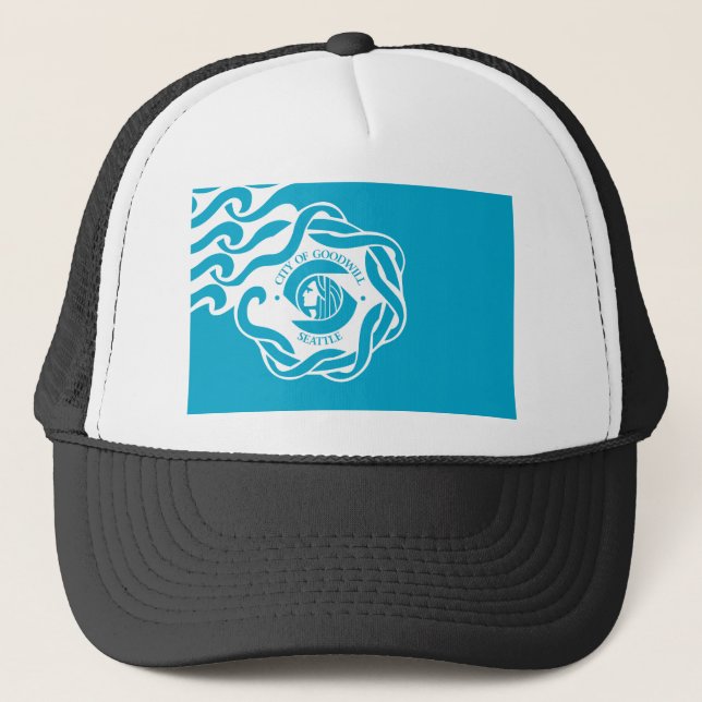 Flagge von Seattle Truckerkappe (Vorderseite)