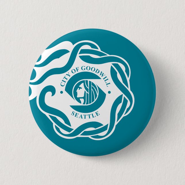 Flagge von Seattle (Washington) Button (Vorderseite)