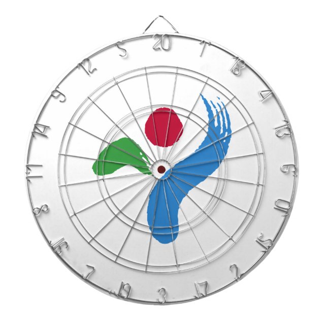 Flagge von Seoul (Südkorea) Dartscheibe (vorne)