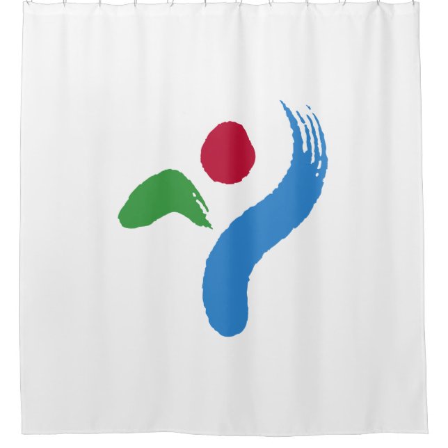 Flagge von Seoul (Südkorea) Duschvorhang (Vorderseite)