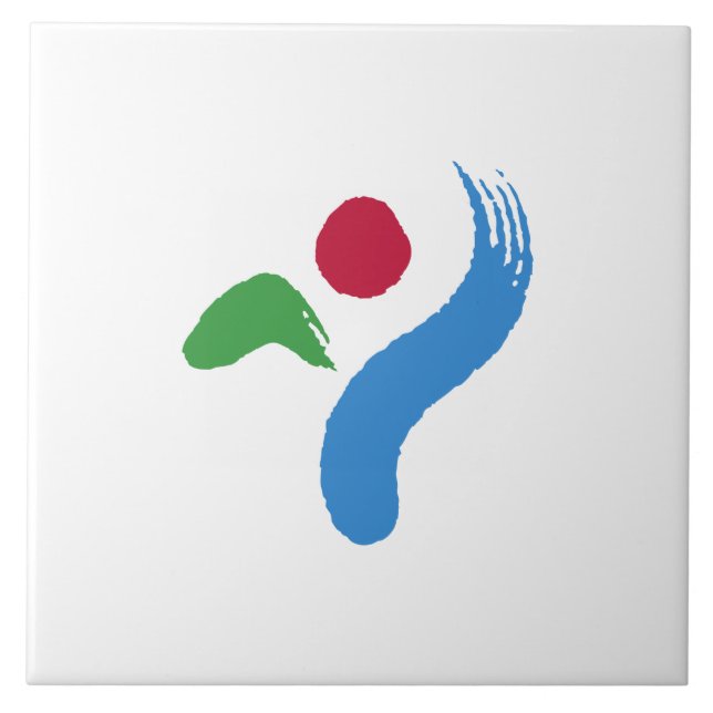 Flagge von Seoul (Südkorea) Fliese (Vorderseite)