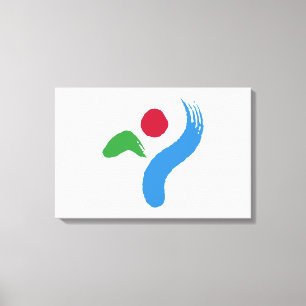 Flagge von Seoul (Südkorea) Leinwanddruck