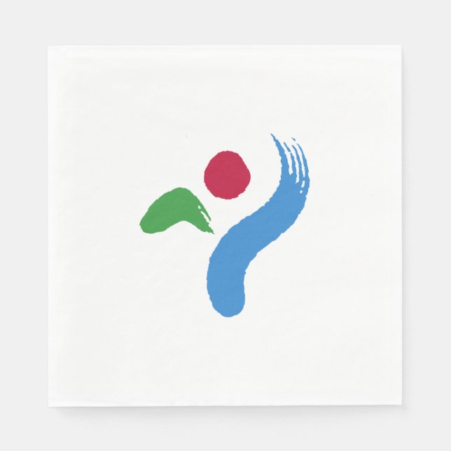 Flagge von Seoul (Südkorea) Serviette (Vorderseite)