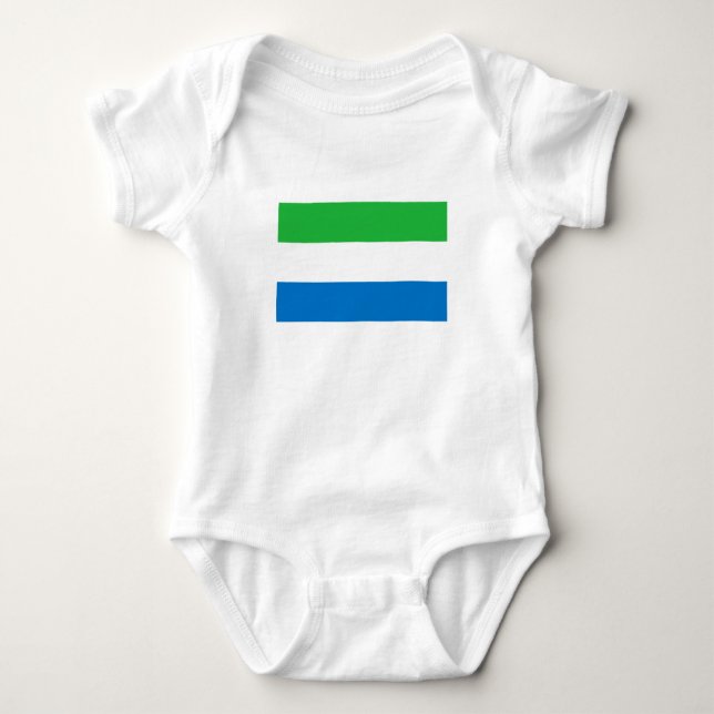 Flagge von Sierra Leone Baby Strampler (Vorderseite)